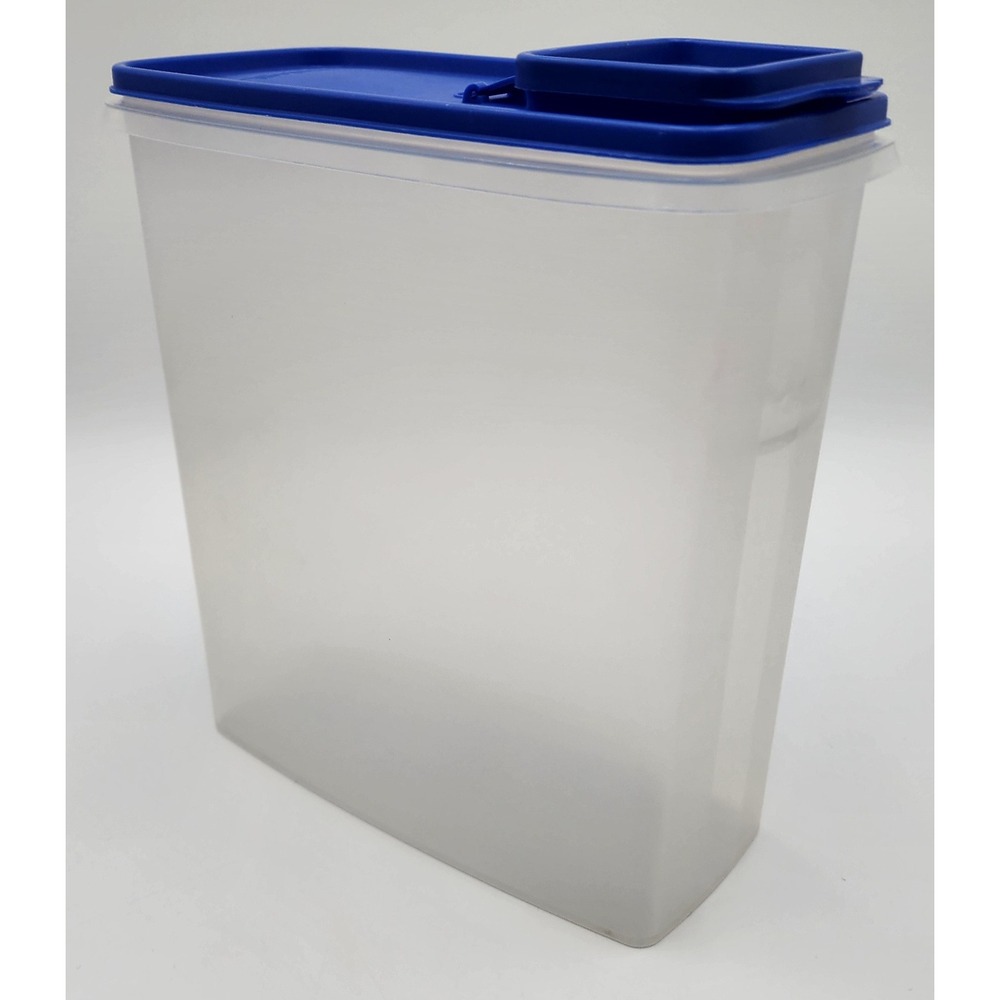 Tupperware Modular Mates Cereal Keeper Store N Pour Blue Lid 1588 1589 1590 - Picture 2 of 12